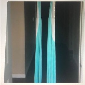 Blue, black, white sleeveless maxi dress